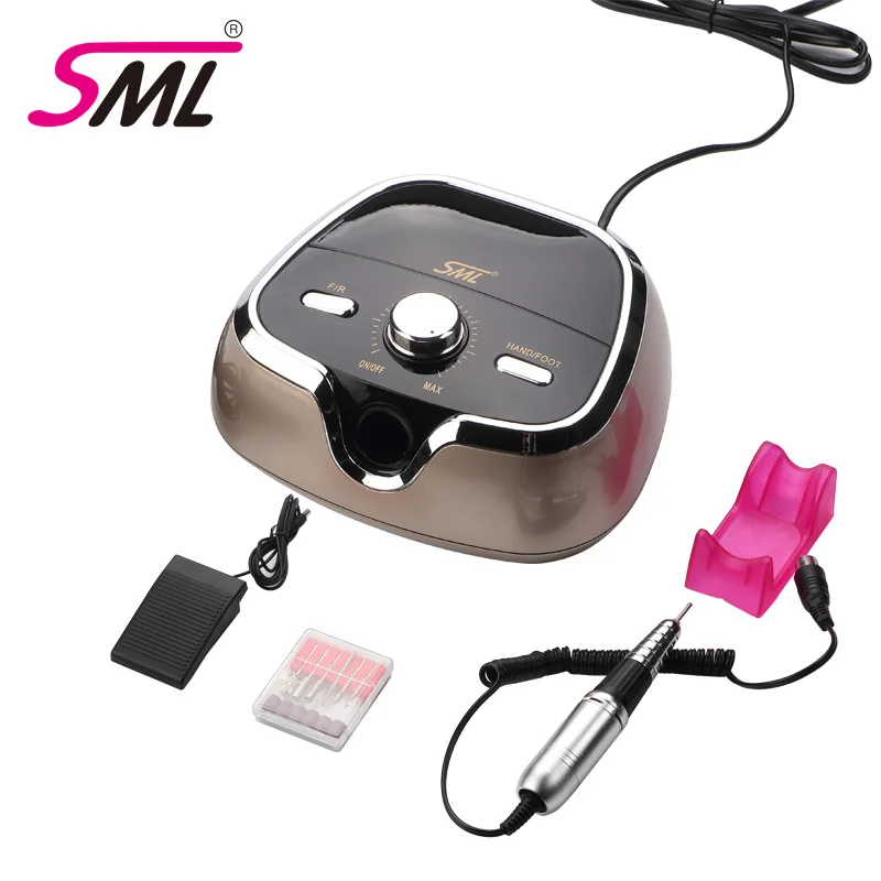 

SML Wholesale new arrival strong power 35000 rpm electric professional manicure pedicure machine 5 in 1 nail drill strong