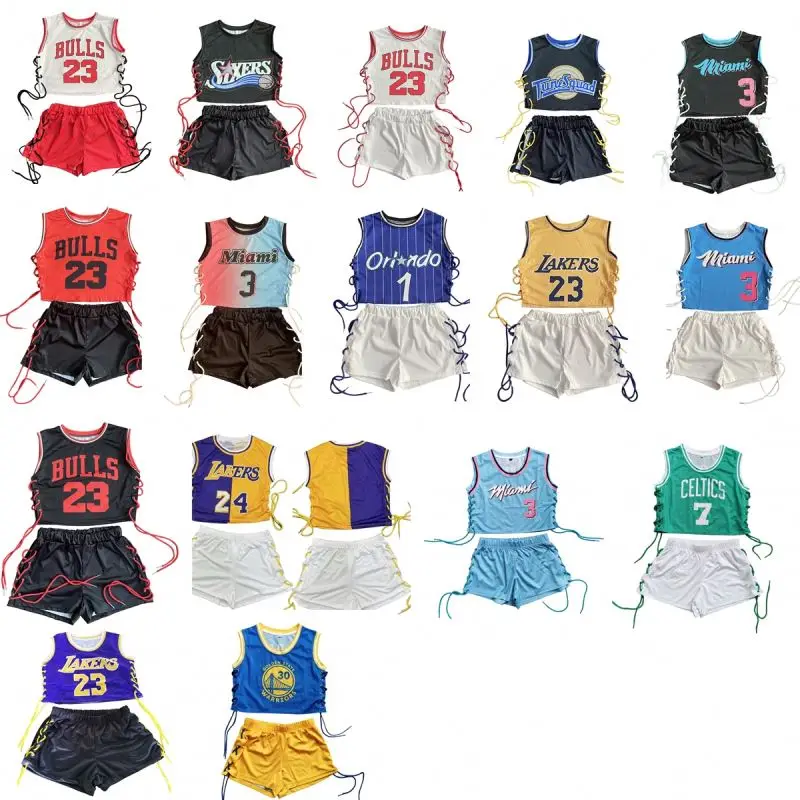 

Woman Summer Two Piece Biker Track Shorts Set Two Piece Set Bulk Basketball Jersey Shorts Set Women
