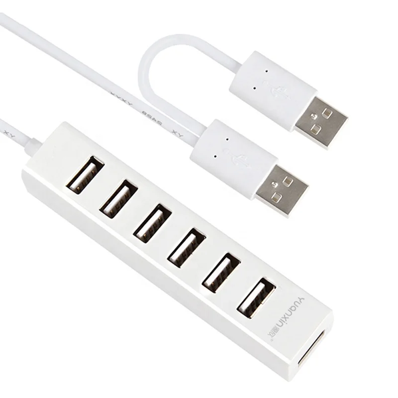 

Multi Port USB Hub 2.0 Adapter High Speed 7 Ports Hub USB, Black/white