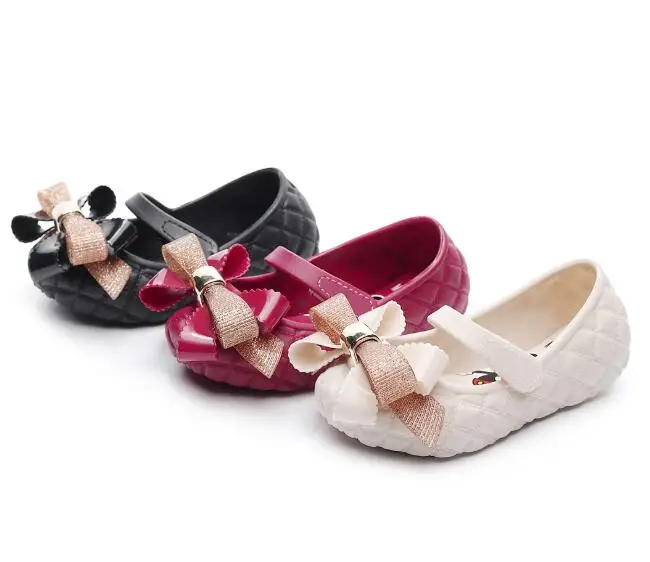 

2020091454 Girl Jelly Sandals PU Leather Bowknot