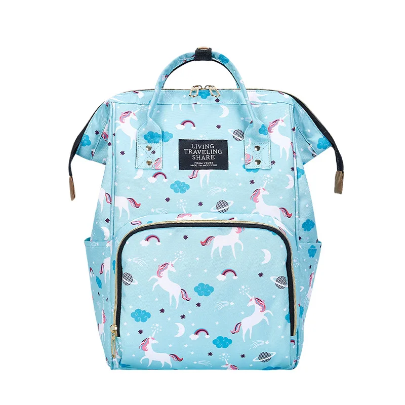 

Oxford Large Capacity Portable Printing Mother Baby Mummy Backpack Diaper Bag Waterproof