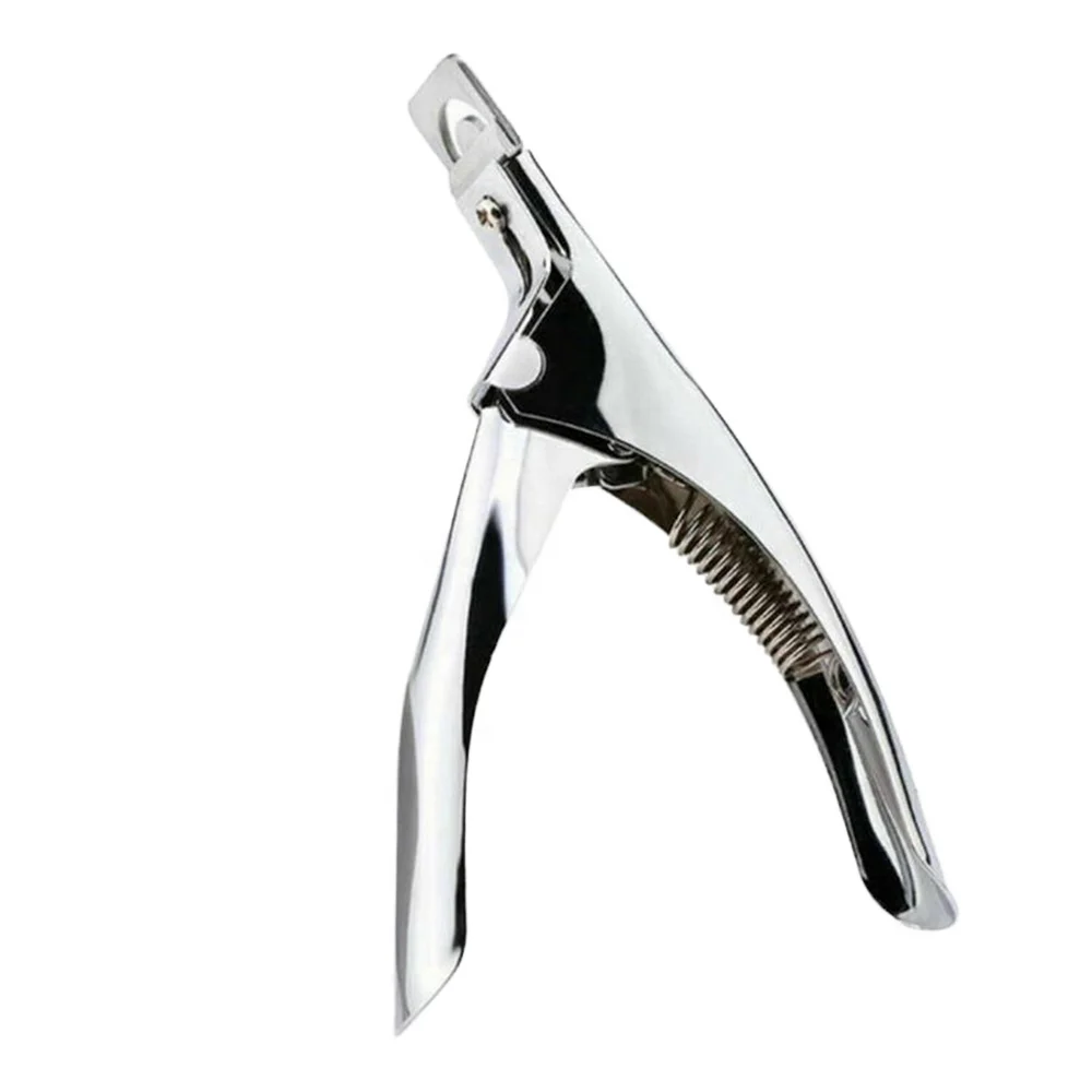 Nail Cutter 5" Stainless Steel Beauty Tip Cutters Nail Tip Cutter False Nails Edge Trimmer Mirror Polish Acrylic