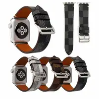 

38mm 42mm Lattice New Apple Watch Strap Genuine Leather Band Luxury Brand For Mens Women