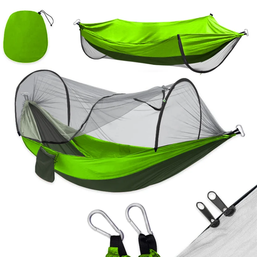 

New style double outdoor camping mosquito proof portable folding hammock