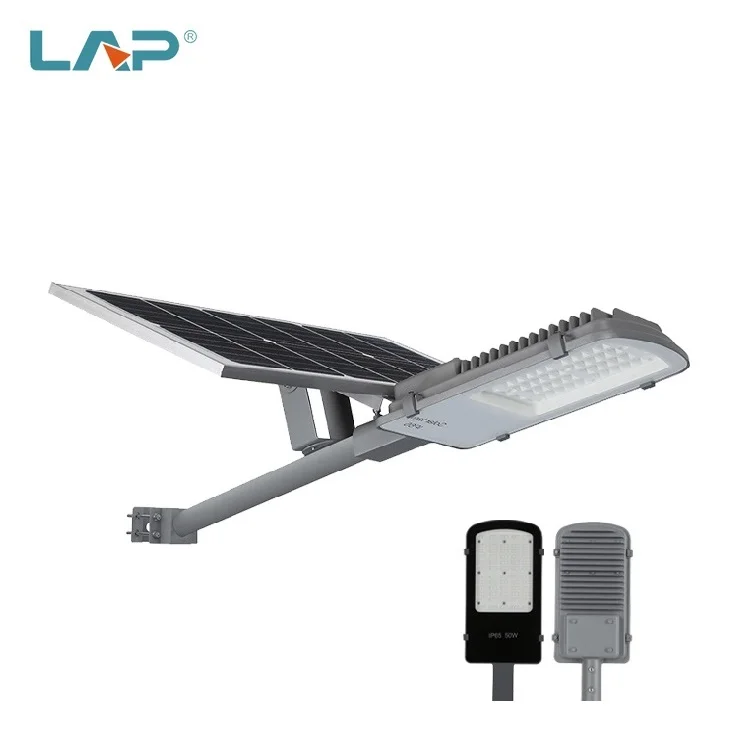 LAP Energy Saving Outdoor Ip65 Waterproof 20w 30w 50w Solar Led Street Light