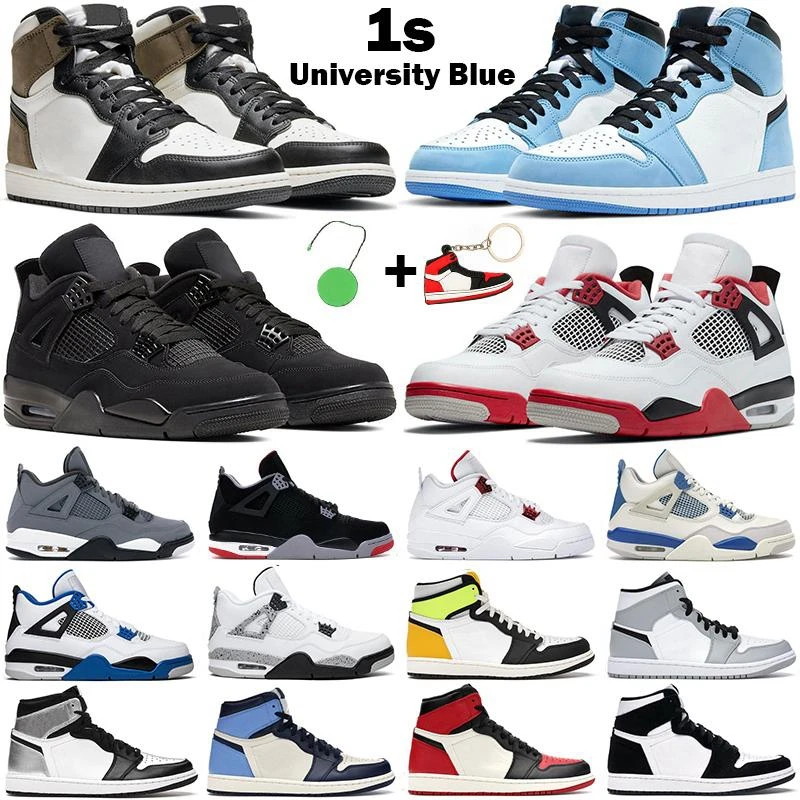 

New release Retro High slow White University Blue Black basketball sport shoes 1s sneaker