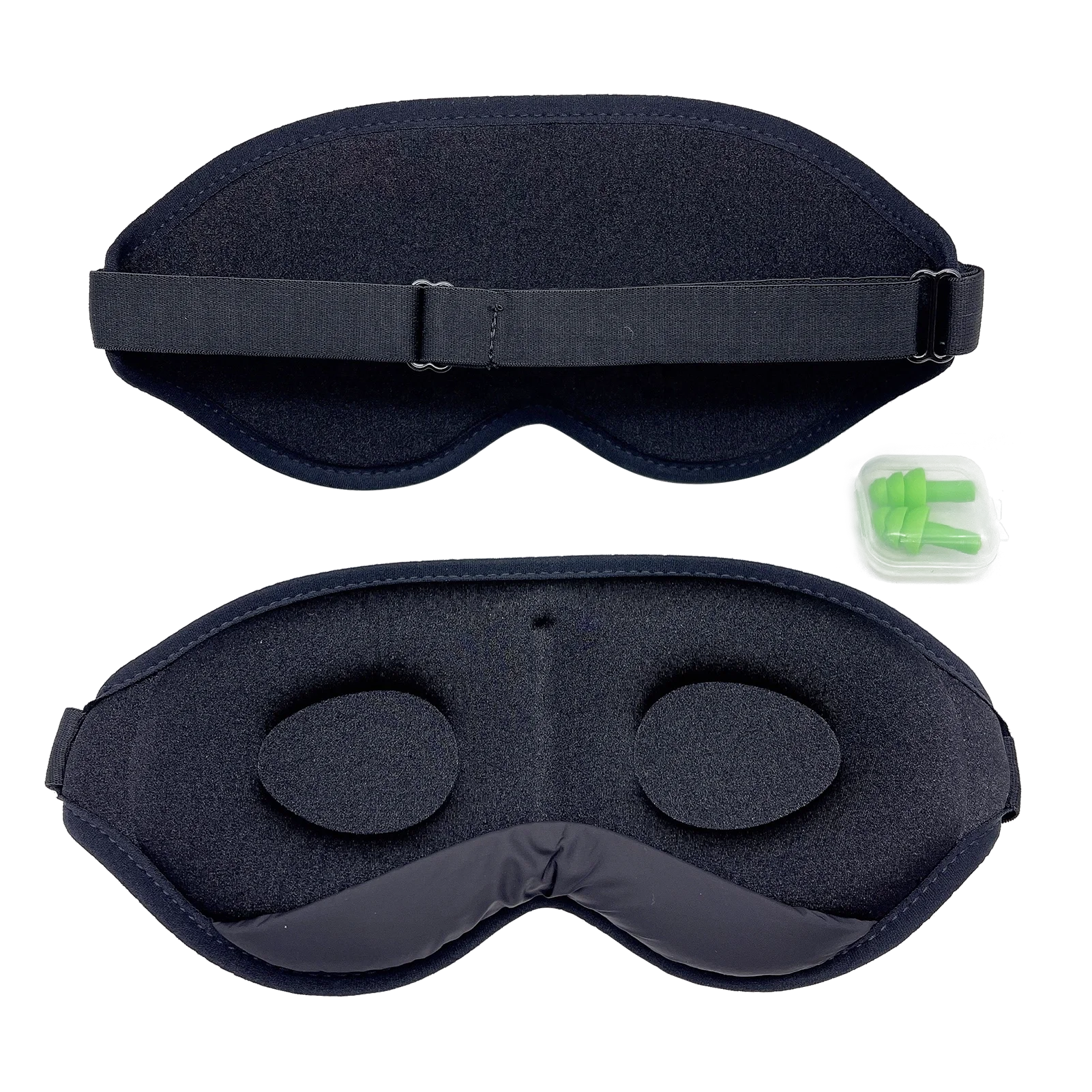 

Low moq fast shipping custom logo 3d sleep eye mask for men women sleeping with earplugs