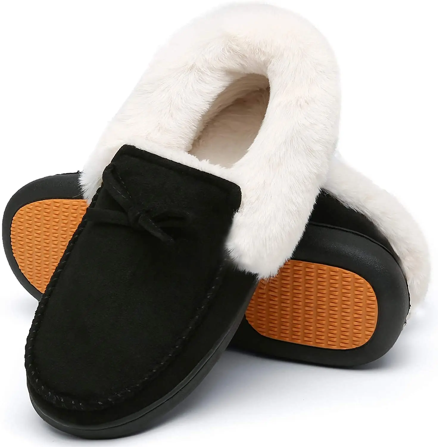 

Wholesale 2021 New Deer Fiber Velvet Warm Anti Slip Outdoor House BK Cotton Slippers For Girls Womens, 3 colors