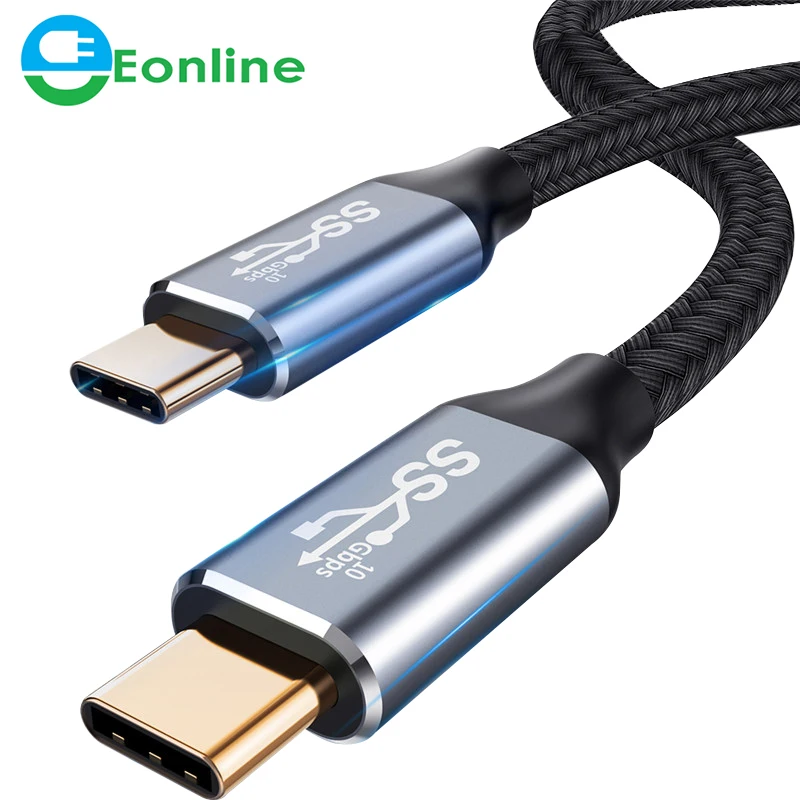 

EONLINE USB 3.1 Gen2 Type C Cable 10Gbps USB-C Data Sync Cable For Macbook Pro 5A 100W USB-C Fast Charging Charge