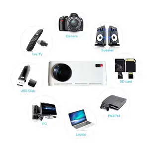 4K Mini Home Cinema Projector Smartphones 5000 Lumens