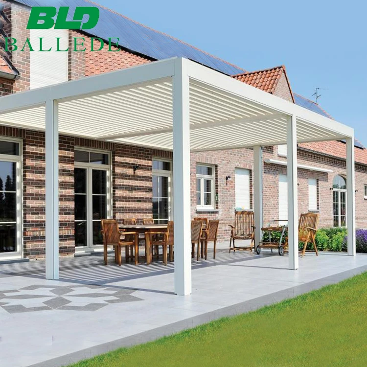 

Motorized pergola adjustable louver roof electric aluminum gazebo outdoor manufacturer, Refer to ral colors swatch or customized colors available