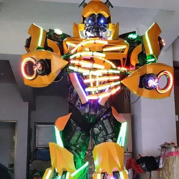 

Good Quality Realistic Human Size LED Night Show Robot Costume