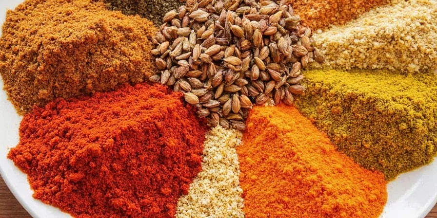 A rich Indian curry topped with a sprinkle of garam masala