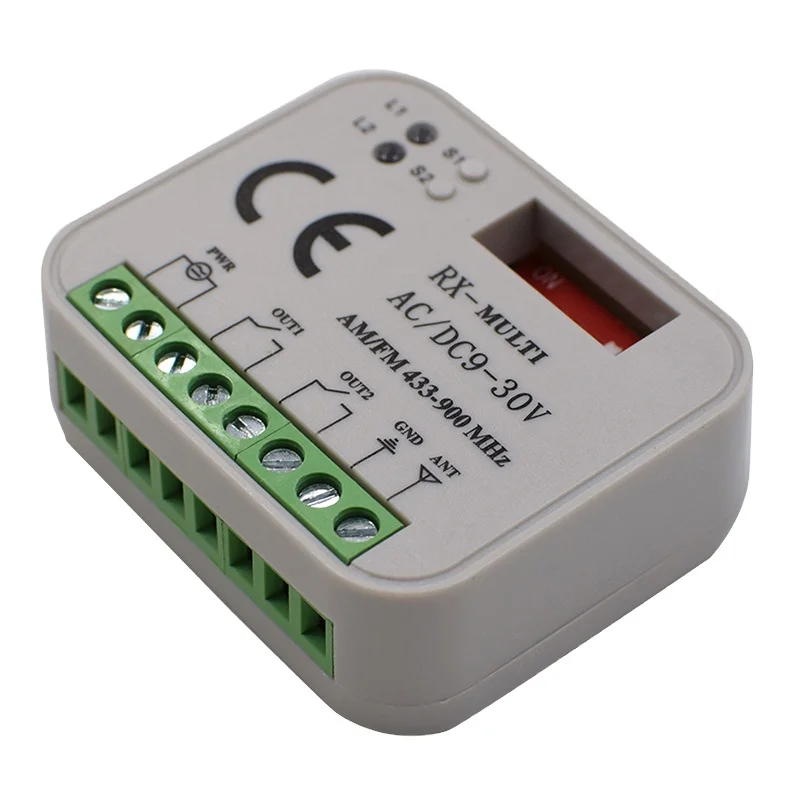 

RX multi AC DC 9-30V 300-900MHz door opener transmitter receiver for garage