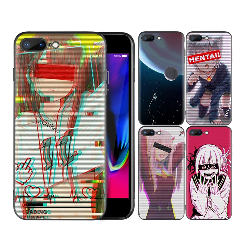 

Mobile Phone Bags & Cases for iPhone 7 8 X XR 11Pro ;Anime Vaporwave Space Print Silicon Phone Case for Smartphone, Black