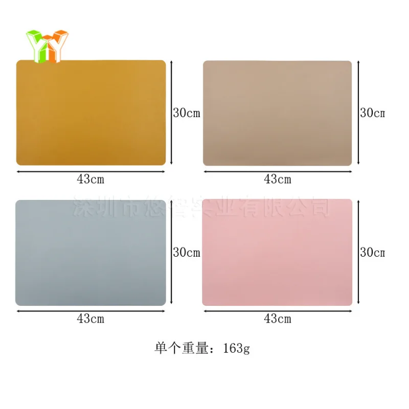 
Ready Ship Faux Leather Round Place mats Kitchen Dining Table Waterproof Coffee Washable Round PU Leather Place mats 