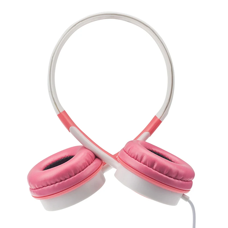 

KO-STAR Hot Cute On-Ear Kids Headphones 3.5mm Wired Children Headsets with Ear Friendly Volume Limited Pink