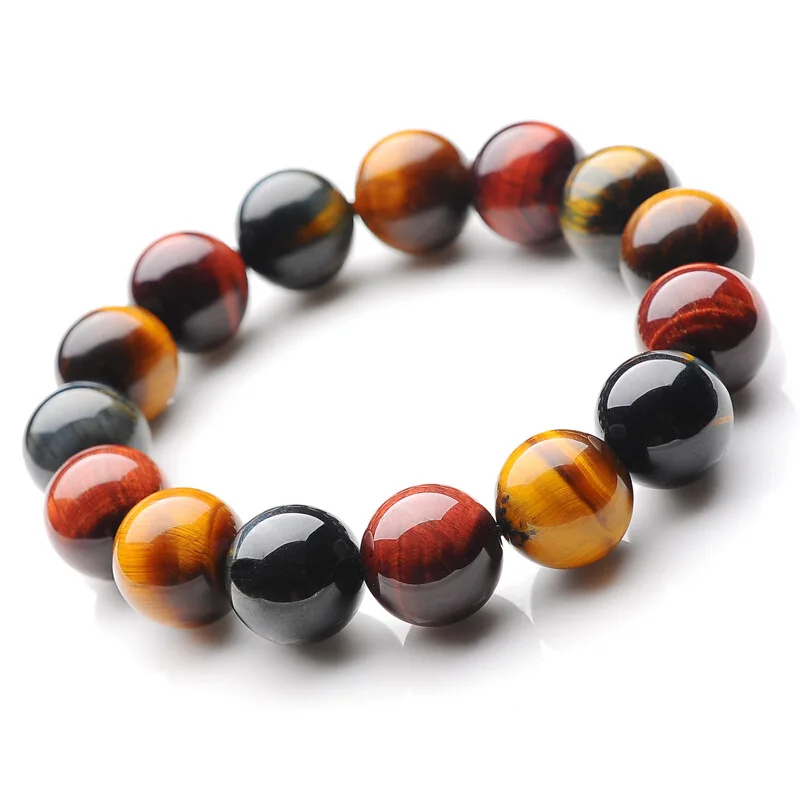 

Hot Selling 8 mm Tiger Eye Natural Stone Beaded Beads Men Bracelet, Picture