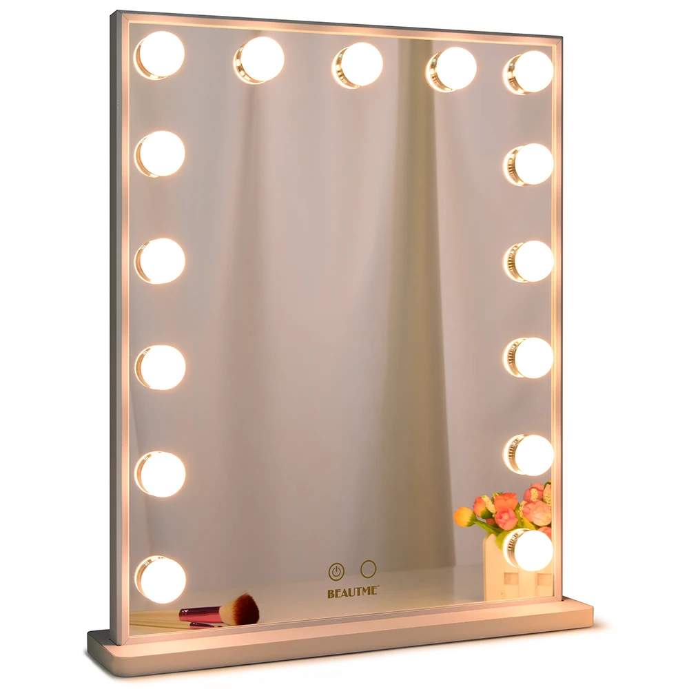 bathroom livingroom LED Lighted Hollywood Style desktop wall mounted  lighted vanity makeup mirror