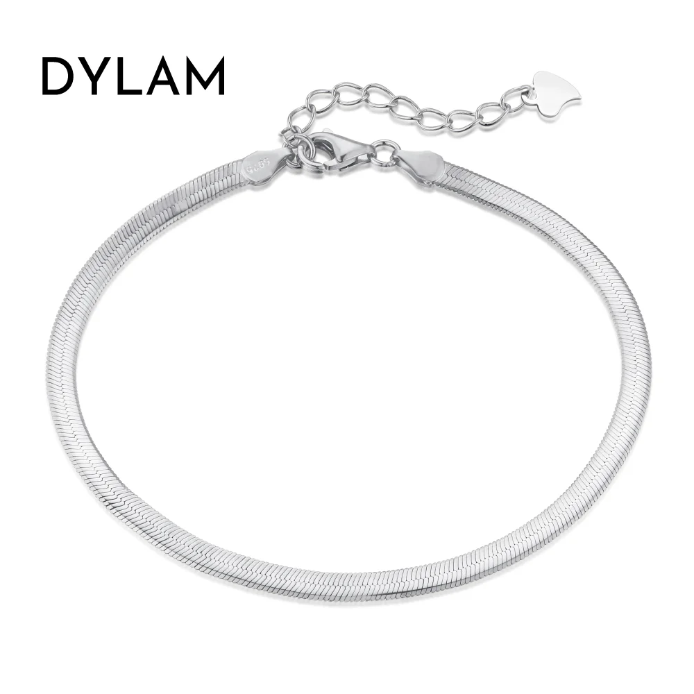

Dylam Minimalist Hot Selling New Designs Accessories Trendy Dainty Customized CZ Women Jewelry Silver s925 Bracelet
