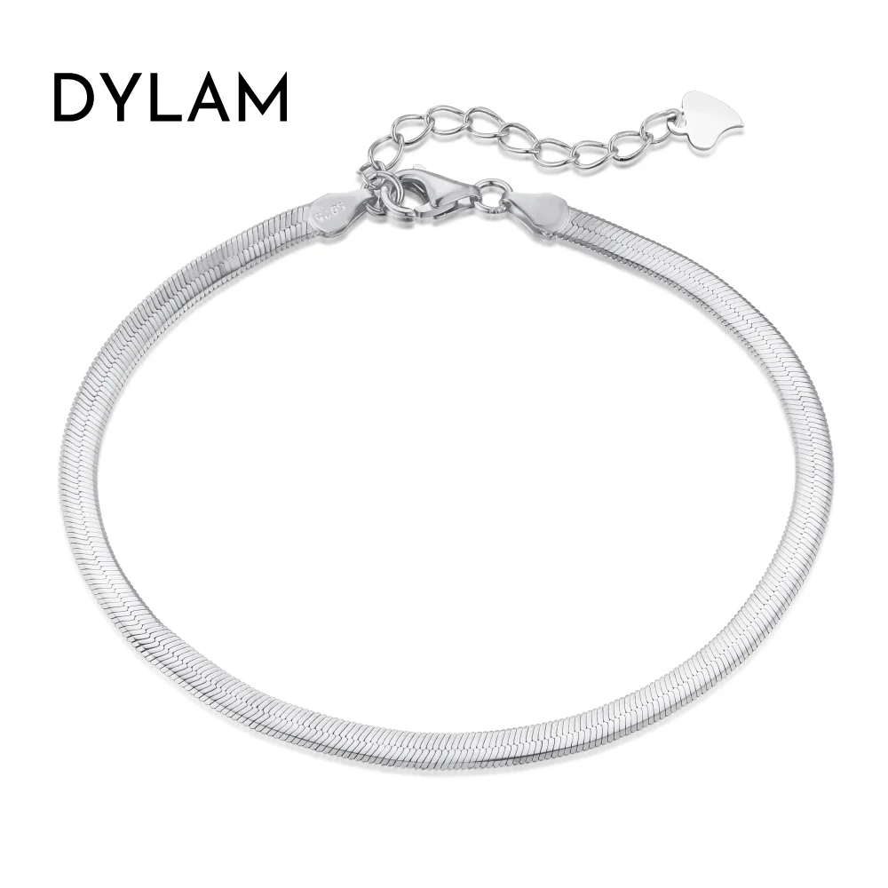 Dylam Minimalist Hot Selling New Designs Accessories Trendy Dainty Customized CZ Women Jewelry Silver s925 Bracelet