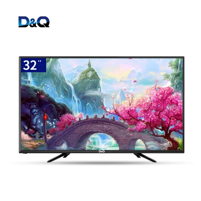 

China DQ Manufacturer- HD Digital big screen 32'' television , not tempered glass 4k televisor,smart led tv 32 inch, Black color