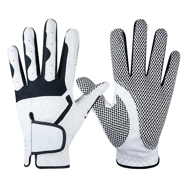 

Quality Left Hand Fabric Antislip Golf Gloves with Custom Logo Golf Glove Fit39, White or grey