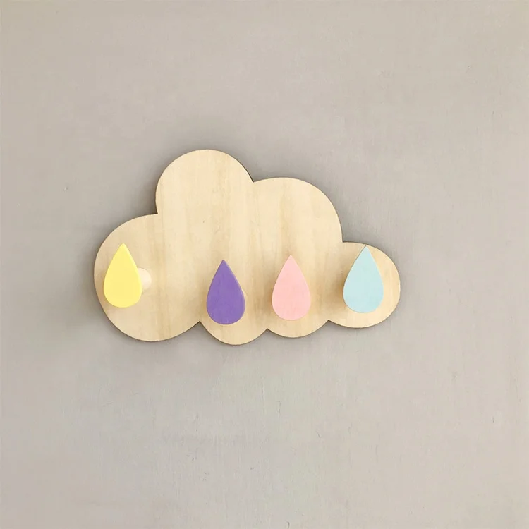

Nordic Home Decoration Kids Room Cute Wooden Wall Hook