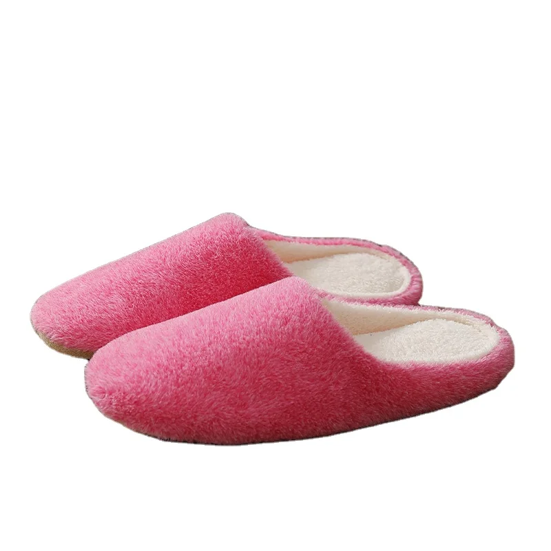 

Indoor Velvet Suede Soft Soled Slippers Women Cloud-feet Ultra-soft Anti-Skid Slippers Plush Wool Warm Winter Fur Slides, Solid color