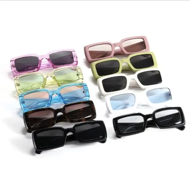 

Hot Sale Promotion Multiple Colour Women Rectangular Small Square Ray Band Woman Designer Sunglasses sun glassess