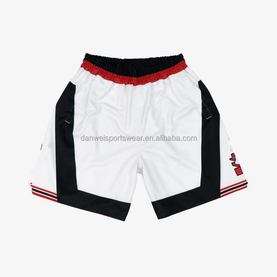 

White special design custom mens simple selling hot sale basketball shorts