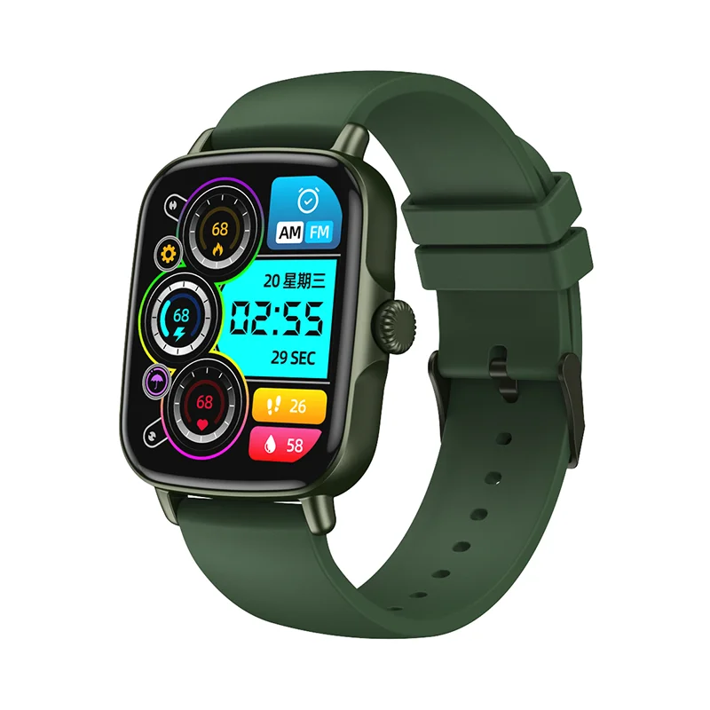 

2022 BT Call Reloj Smart Watch Sports Watch Music Player 1.69 inch HD Screen Blood Pressure Blood Oxygen Monitor Watch