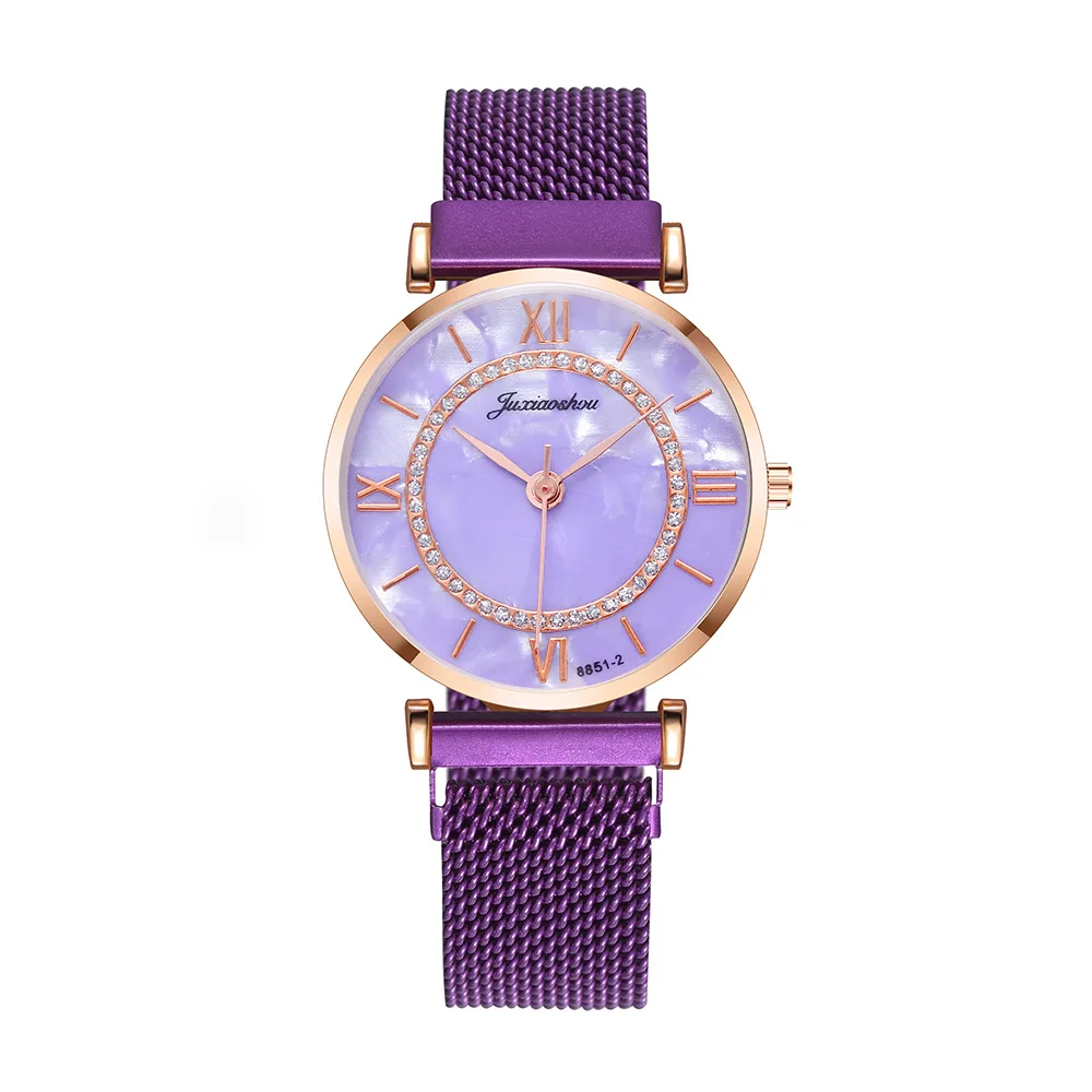 

4402 Women Magnetic Strap Watch Casual Watch Gift Analog Digital Jam Tangan Perempuan Ladies Girl New 2020, 7 color as photo