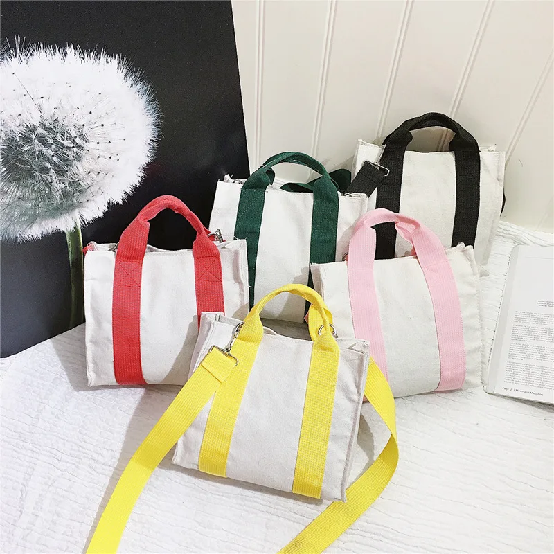 

Factory directly S.iKRR designer bag casual contrast color mini square canvas bag for women tote