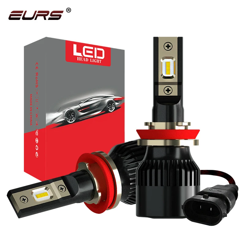 

EURS CSP led head light 60w 6000LM light bulbs H1 H4 H7 H11 9005 9006 fog lamps 6000k car lights headlights 1905 double panel C6