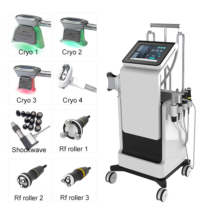 

Cryo freezing + shockwave + 360rf roller slim weight loss slimming machine