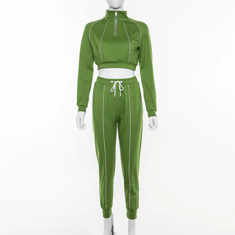 High quality Buy wholesale 1688 woman fall sport gym fitness tracksuit active wear sets