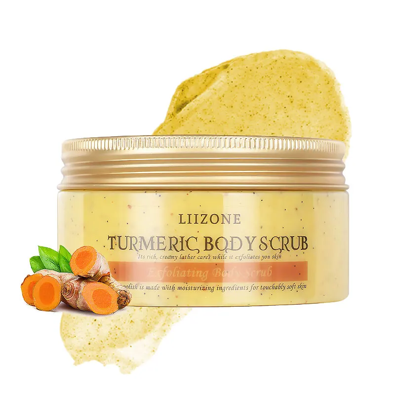 

SMANA Discovred Yellow Turmeric Sugar Body Scrub Moisturizing and Exfoliating Body Scrub for Body Face Hand Foot Scrub