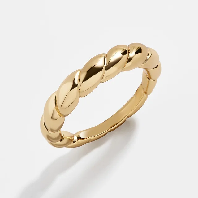 

High Quality Fashion Elegant Vintage Spiral Hip Hop Finger Rings Jewelry Women Girls, Gold