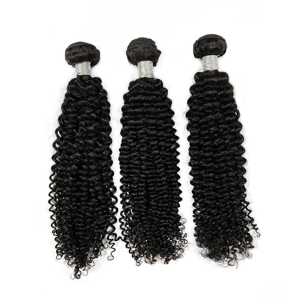 

Brazilian Hair Natural Color Kinky Curly Hair Bundles Weave 10A Grade Top Quality Human Hair