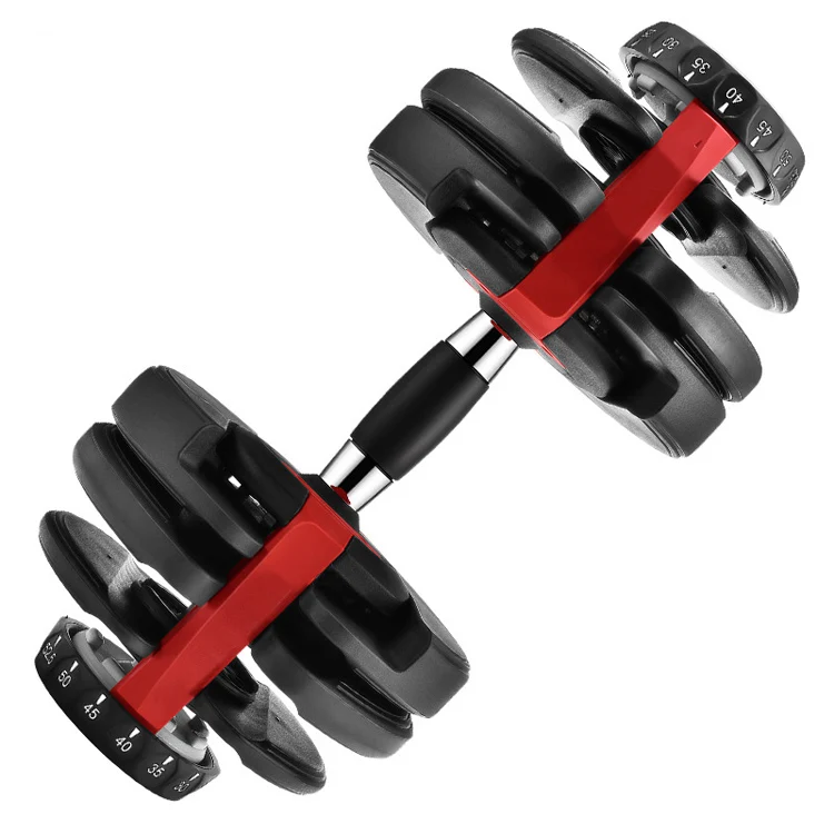 

Wholesale man power weight lifting training 24kg 40kg quickly automatic dumbbells adjustable dumbbell set, Red+black / yellow+black / purple+black / all black