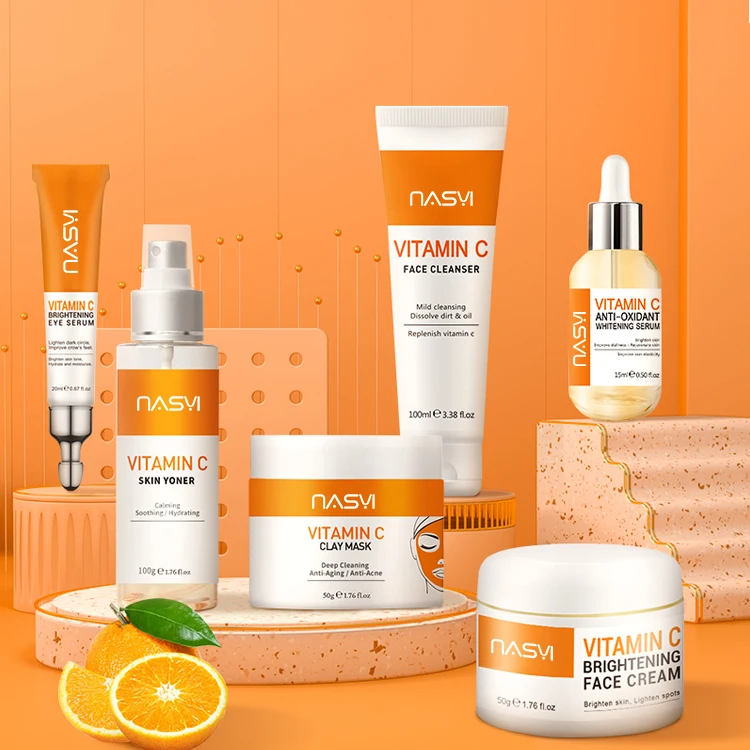 

OEM Vitamin C Sets Private Label Organic Vitamin C Facial Skincare Set Whitening Moisturizing Vitamin C Skin Care Set