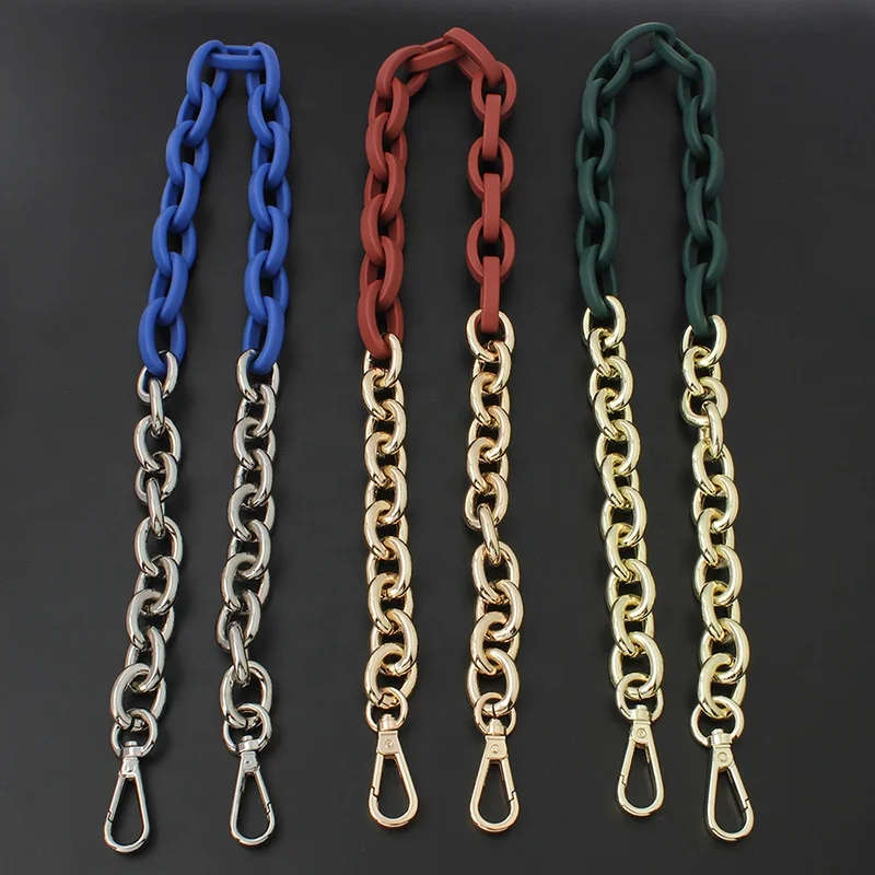 

Nolvo World 9 colors 120cm Resin Metal Long Chain In Clasps Rings For Bag Purse Crossbody Bags Shoulder Straps