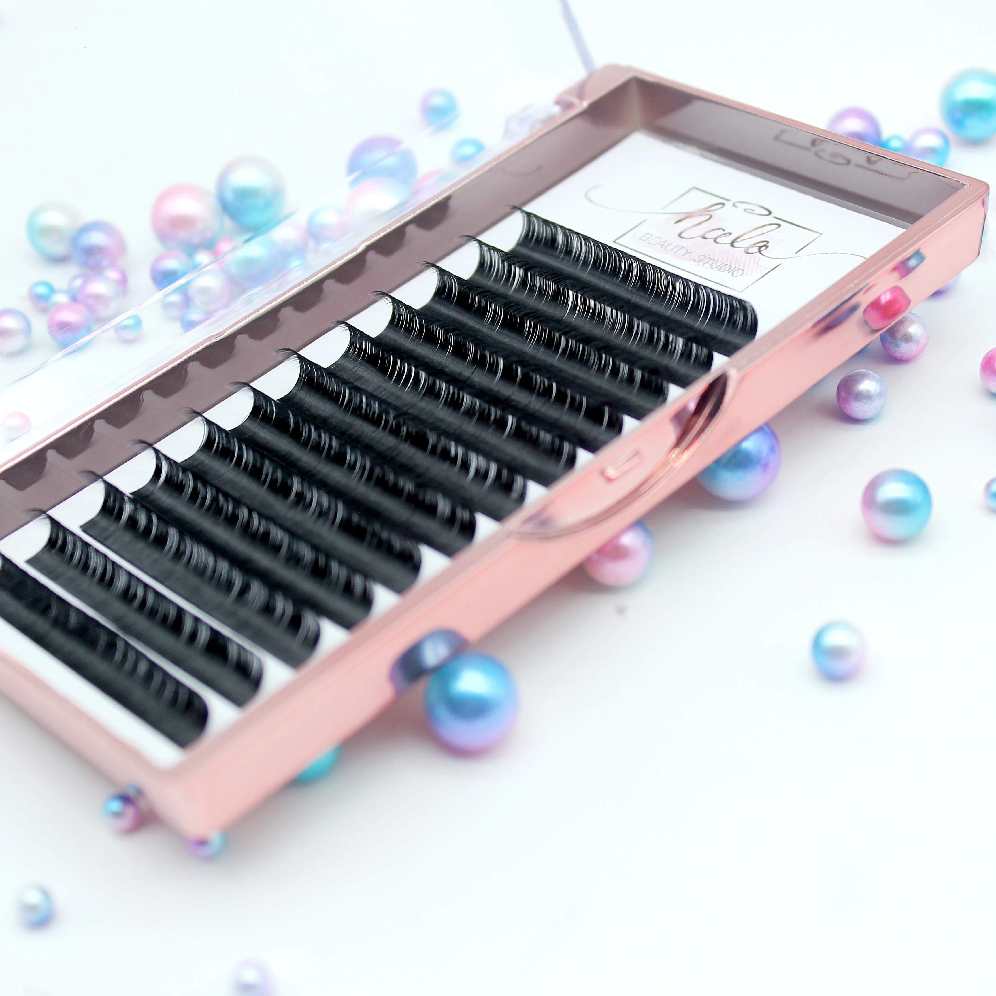 

Kameila Rose golden box Private volume lashes individual eyelash silk eyelash extensions