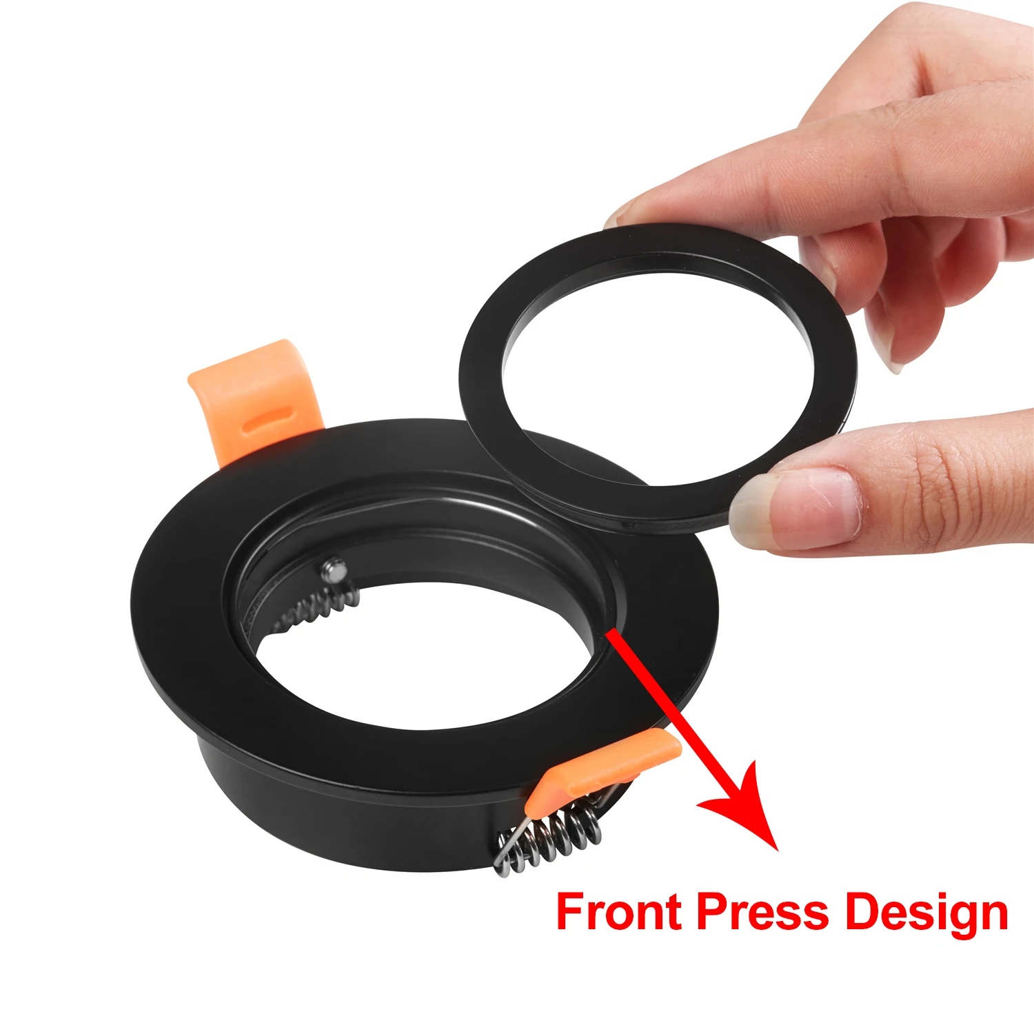 High Quality Diameter 90mm Architecture Light Fitting GU10 MR16 Led Bulb Housing Parts Round Downlight Casing