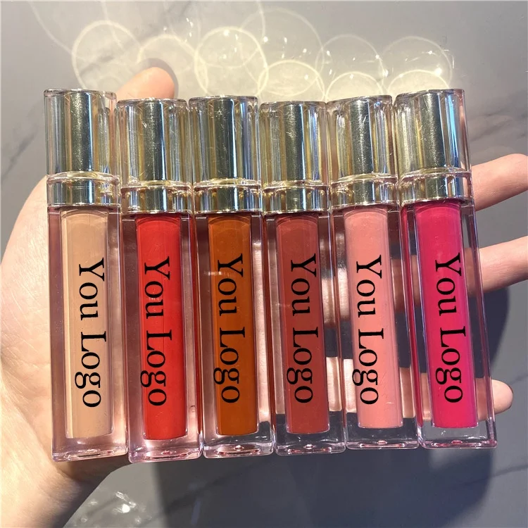 

Private Label Glitter Lipstick Liquid Makeup Waterproof Lip Gloss Set Long-lasting Shimmer Metal Lipstick, Multi color