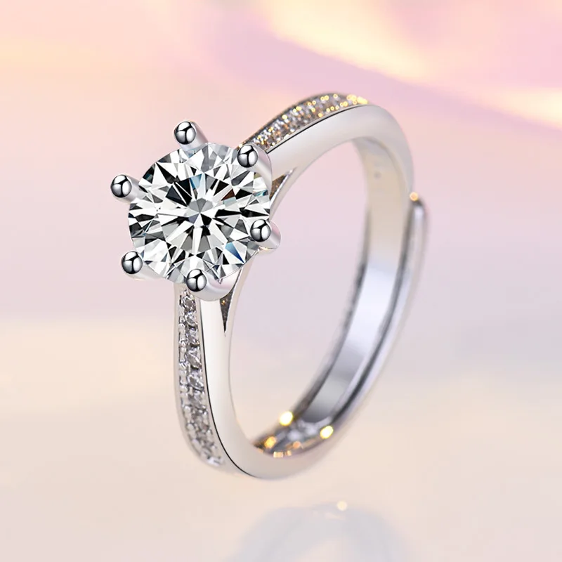 

Ju Hu Japan South Korea Sweet Literature Art Slightly Inlaid Diamond Ring Female Romantic Marriage Proposal Female Wedding Ring