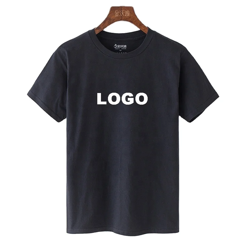 

Wholesale Custom Logo Blank 200g Cotton tshirt Round Neck Printing Men's T Shirts, As picture