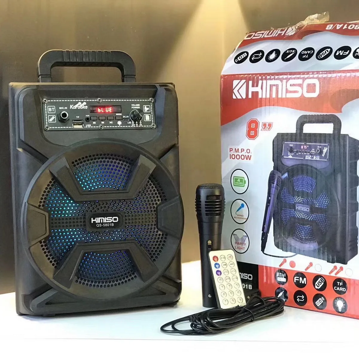 

QS-5801B New Trending Product DJ Speaker KIMISO 8 Inch Small Woofer Speaker With Microphone