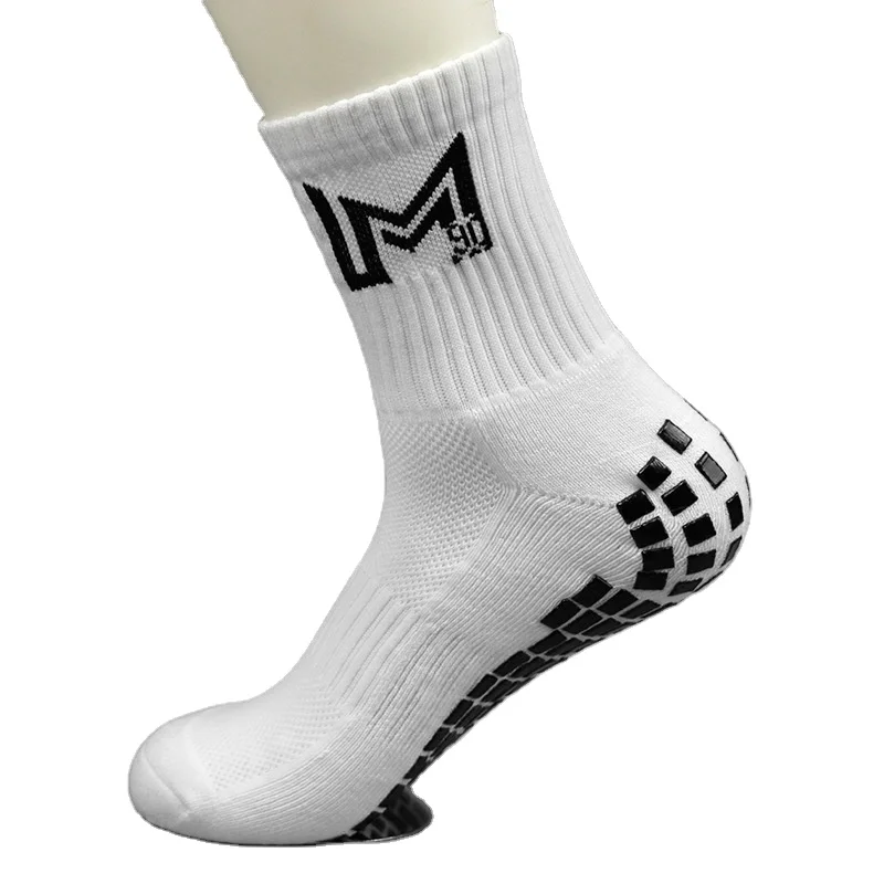 

Wholesale non-slip middle tube towel football socks classic friction square rubber socks basketball socks